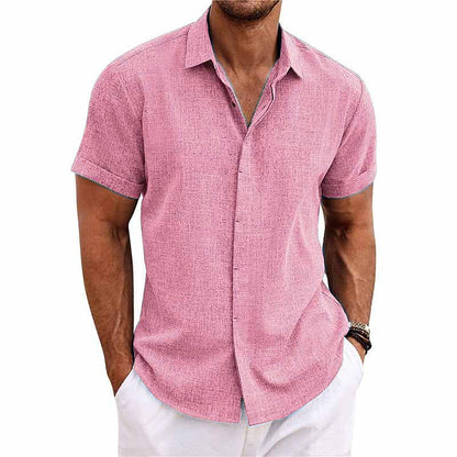 Melchior | Chemise col à revers en lin et coton pour hommes